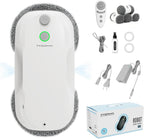 Tosima W5 Window Cleaning Robot, Dual Direction Auto-Spray Smart Window Cleaner with Triple Safety System, Smart Navigation, Remote Control, for All Smooth Surfaces, with 8 Rags, White Robotic Vacuums