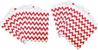 50pcs White and Red Striped Paper Bags, 5 x 7 Inches Food Safe Party Favor Treat Bag for Sweets Candy Biscuits Chocolates Birthday Wedding Christmas Gifts