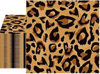 20-Pack Leopard Print Paper Napkins Disposable,Animal Print Luncheon Napkins for Jungle, Safari, Zoo Themed Birthday Party Decorations