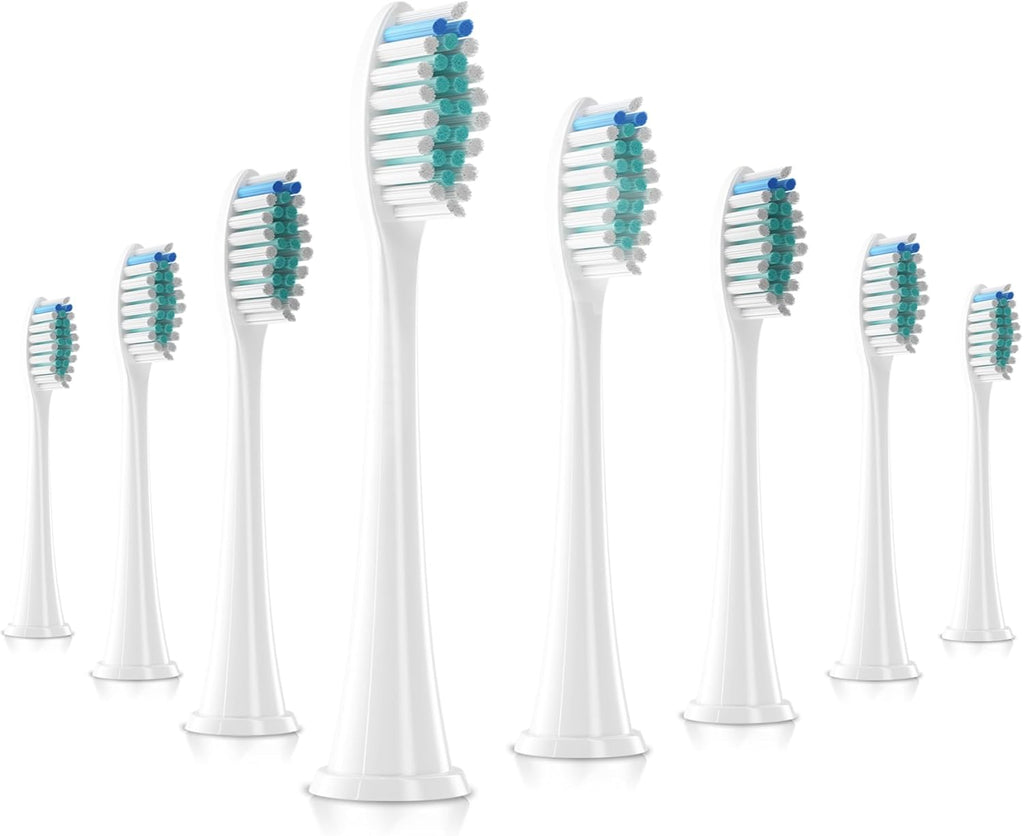 Toothbrush Replacement Head Fits Fairywill P11 Electric Toothbrushes, 8Pcs, White, Only Compatible with Fairywill Model P 11 P80 P9 and T9