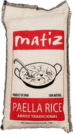 Matiz Valenciano Paella Rice from Spain | Traditional Spanish Medium-Grain | Risotto, Arròs Negre, Seafood Dishes | Natural Flavor | Soy and Gluten Free (1 x 2.2 lbs)
