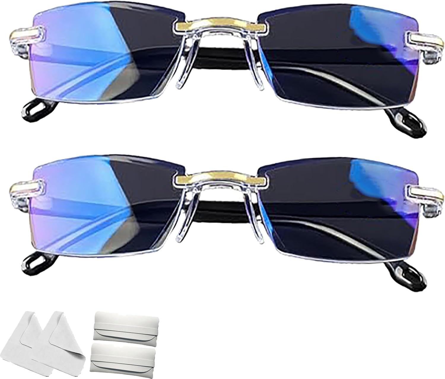 2026 New Sapphire High Hardness Anti-Blue Progressive,Intelligent Dual Focus Glasses,Self Adjusting for Women Men