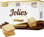 ChocZero Chocolate Cookies, Dark Chocolate Jolies – Gluten Free, Sugar Free, 16 Crispy Chocolate Filled Keto Cookies Per Box, 8 Ounce