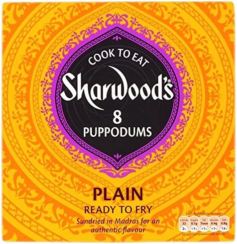 Sharwood's Plain Large Puppodums (8 per pack - 94g)
