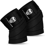 Gymreapers Knee Wraps for Squats and Powerlifting 72 Inch Compression Wraps with Strap for Men & Women Weightlifting Support
