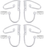 Gejoy 4 Pack Spy Earpiece Agent Costume Accessory Fake Security Earpiece Secret Service Ear Piece Toy Props for Halloween Cosplay