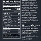 Everything Bagel Chips NY Style Bagel Crisps. Organic, Vegan, Kosher. From the artisans of Schwartz Brothers Bakery. Baked Fresh. Twice Baked. 8 ounce container. Great Snack. Delicious. Pack of 2.