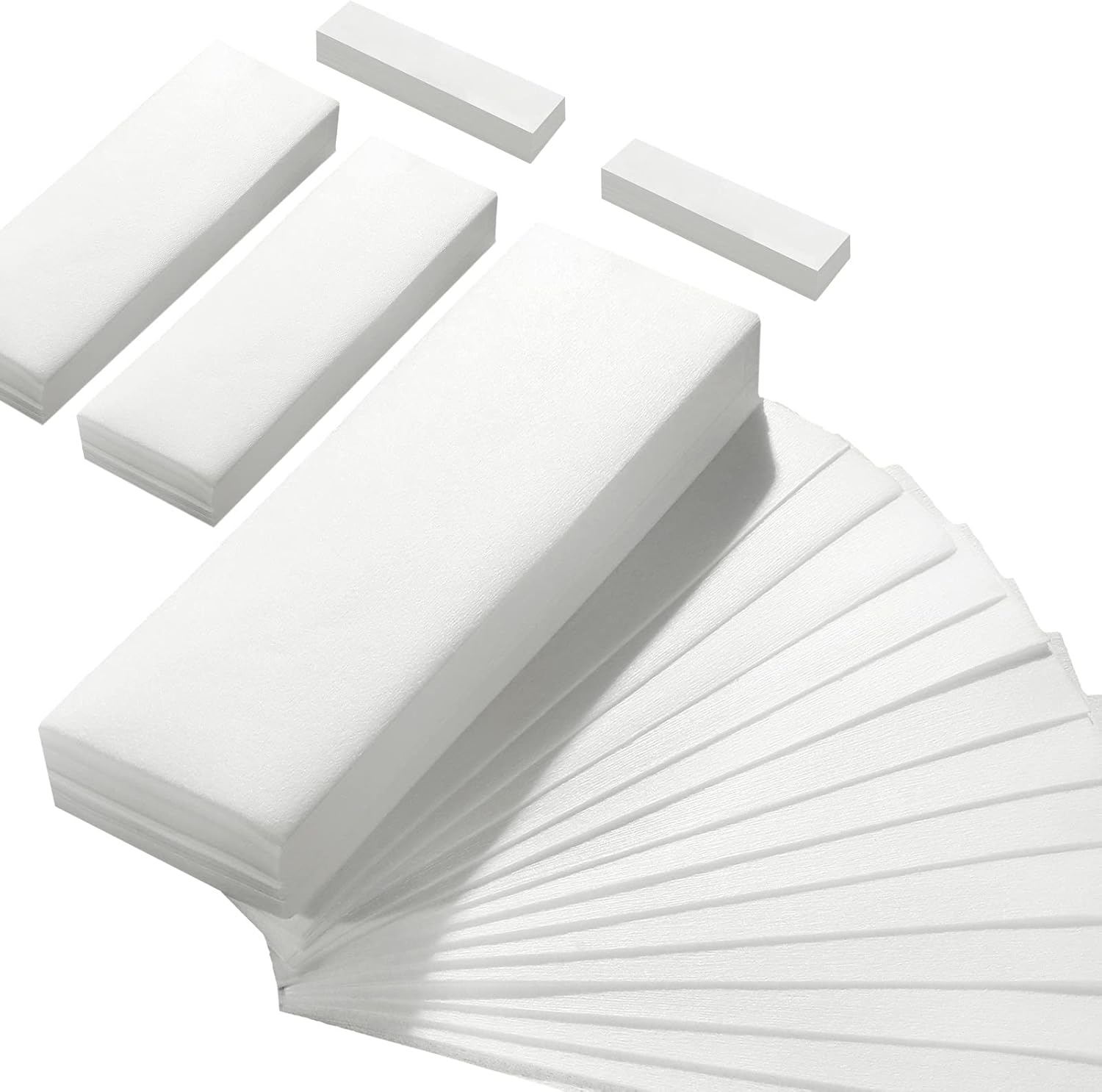 Leelosp 500 Pack Wax Strips for Hair Removal Non Woven Waxing Strips Body and Facial Soft Waxing Paper for Face Leg Chest Back and Bikini Effortless Hair Removal(Large, Medium, Small)