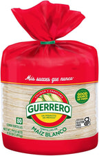 White Corn Tortillas, Gluten Free, Trans Fat Free, Bulk Soft Taco Size, 80 Count
