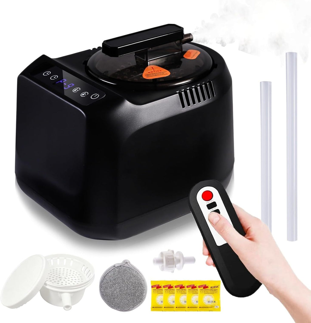 GHOSOONE Portable Sauna Steamer Machine, 4L 1600W Steam Generator for Sauna Heater, Remote Control, 9-Level Adjustable & 120-Min Timer, Home Spa Sauna Accessories