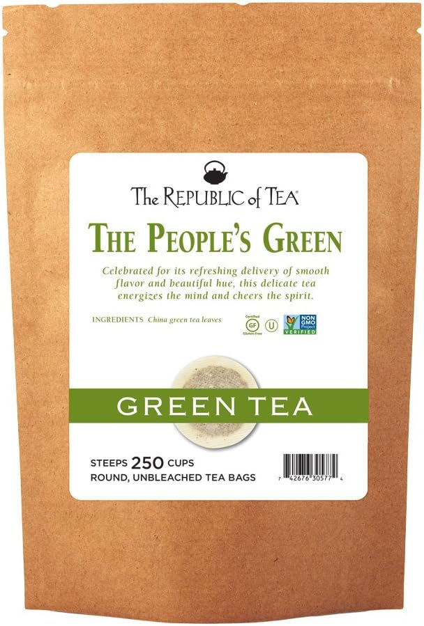 The Republic of Tea The People's Green Tea Bulk, 250 Tea Bags, Premium Smooth China Green Tea Leaves