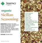 Organic Sicilian Seasoning by Journey Spice Co. | Salt-Free, Sugar-Free, Non-GMO | Natural Mediterranean Italian Spice Herb Blend for Pasta, Veggies, Meat, Salad, and More. | 2.67 oz. | Resealable/Reusable Cap
