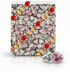 Extra Creamy Pink & Silver Chocolate Hearts - 1 lb Bulk Bag - Individually Wrapped Gourmet Treats for Weddings & Baby Showers 1 Pounds