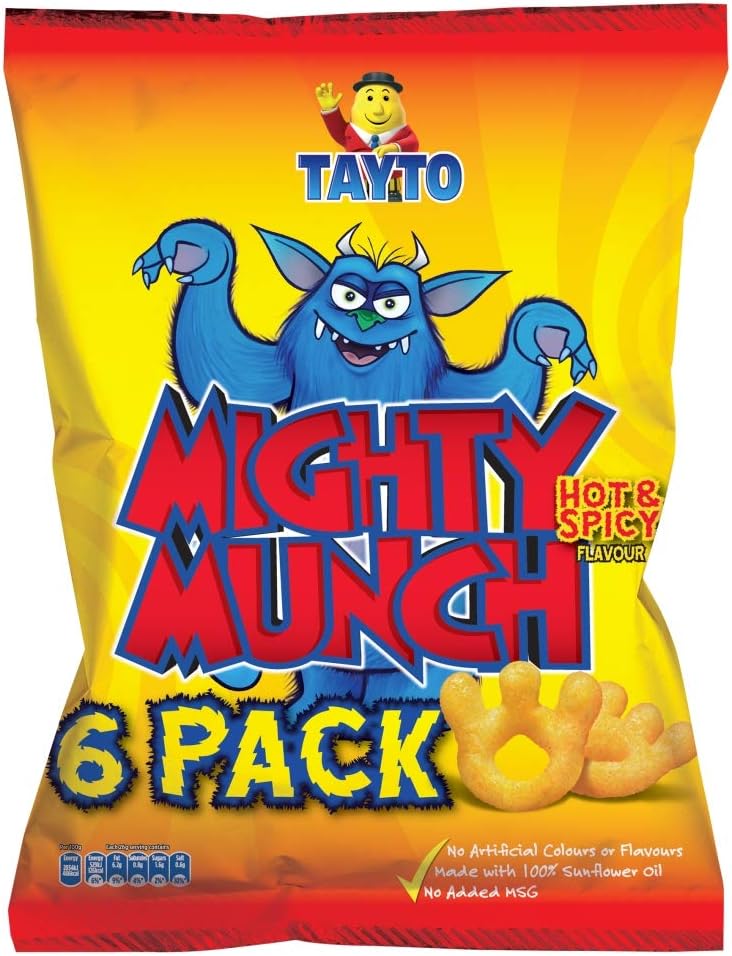 Tayto Mighty Munch Hot & Spicy Flavour 6 x 26g