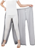 Full Open Old Age Incontinence Pants Easy to Wear & Take Off Patients Care Trousers Elderly Open Crotch Pants,Long Pants,XXL