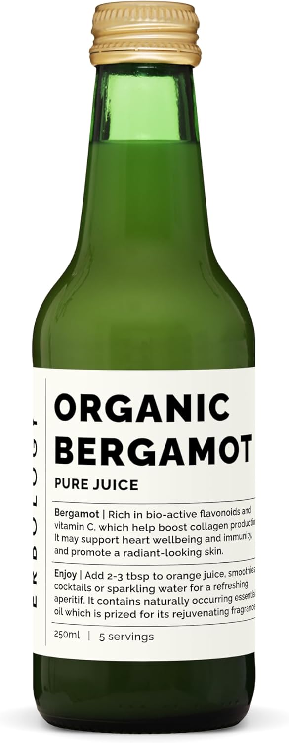 100% Organic Bergamot Juice 8.5 fl oz - Supports Immunity and Collagen Production - Rich in Vitamin C and Bioactive Flavonoids - Straight from Farm in Italy - Undiluted - No Added Sugar - Non-GMO