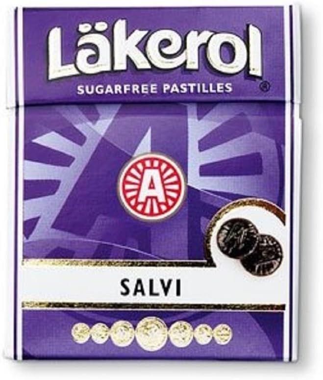 Läkerol Licorice Sugar Free Pastilles (4 Pack/Boxes) Imported Swedish Licorice (Salvi)