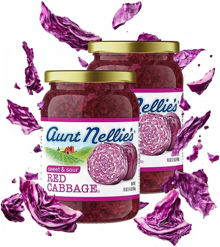 Aunt Nellie's Sweet & Sour Red Cabbage 16 Ounce (Pack of 2)