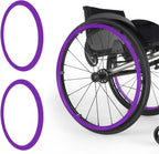 Wheelchair Push Rim Covers 22/24In Rear Wheel Sports Wheelchair Cover Wheelchair Handrim Covers Non-Slip Wear-Resistant Wheelchair Push Rim Covers,Purple (Color : Purple, Size : 24in)