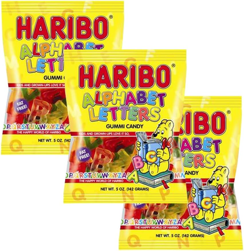 Alphabet Letters, 5oz Gummy Bag (3 Pack)