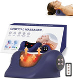Heated Neck Stretcher for Pain Relief,Cervical Traction Device,3 Vibration Modes Portable Wireless Neck and Shoulder Relaxer Hump Corrector Pillow for TMJ Pain Relief and Cervical Spine Alignment