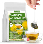 Premium Dandelion Leaf & Root Tea,100 Tea Bags/7.06Oz,for Liver & Kidney Health,Roasted Detox Herbal Tea. Support Digestion & Boost Immune System, Caffeine Free.