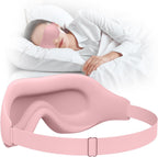 Sleep Mask, EVA BELLE Eye Mask for Men Women, Zero Pressure 3D Sleeping Mask, Cool Super Smooth Light Blocking Soft Eye Shade Cover Memory Foam, Lightweight for Home Travel Use