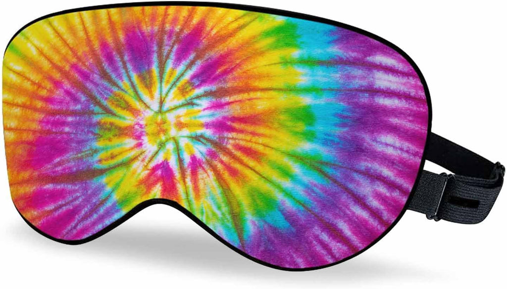 Swirl Sleep Eye Mask Abstract Colorful Tie Dye Men Women Sleep Mask with Adjustable Strap Eye Cover Eye Shade for Travel, Nap,Meditation