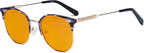 Eyekepper Ladies Round Blue Light Blocking Glasses - Anti Blue Rays Reduce Glare UV Filter Computer Eyeglasses Women