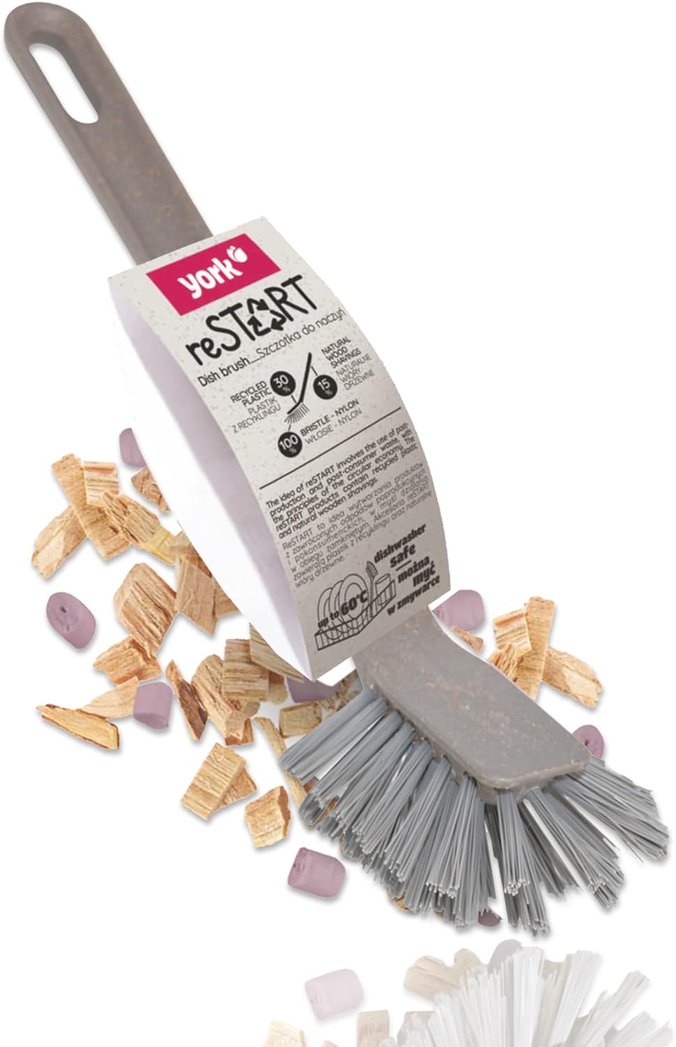 York Dish Brush, Taupe, One Size
