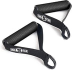 INNSTAR Heavy Duty Exercise Handles, Cable Machine Attachments Resistance Bands Handles with Solid ABS Core Grips Fitness Strap Stirrup Handle Cable Attachment