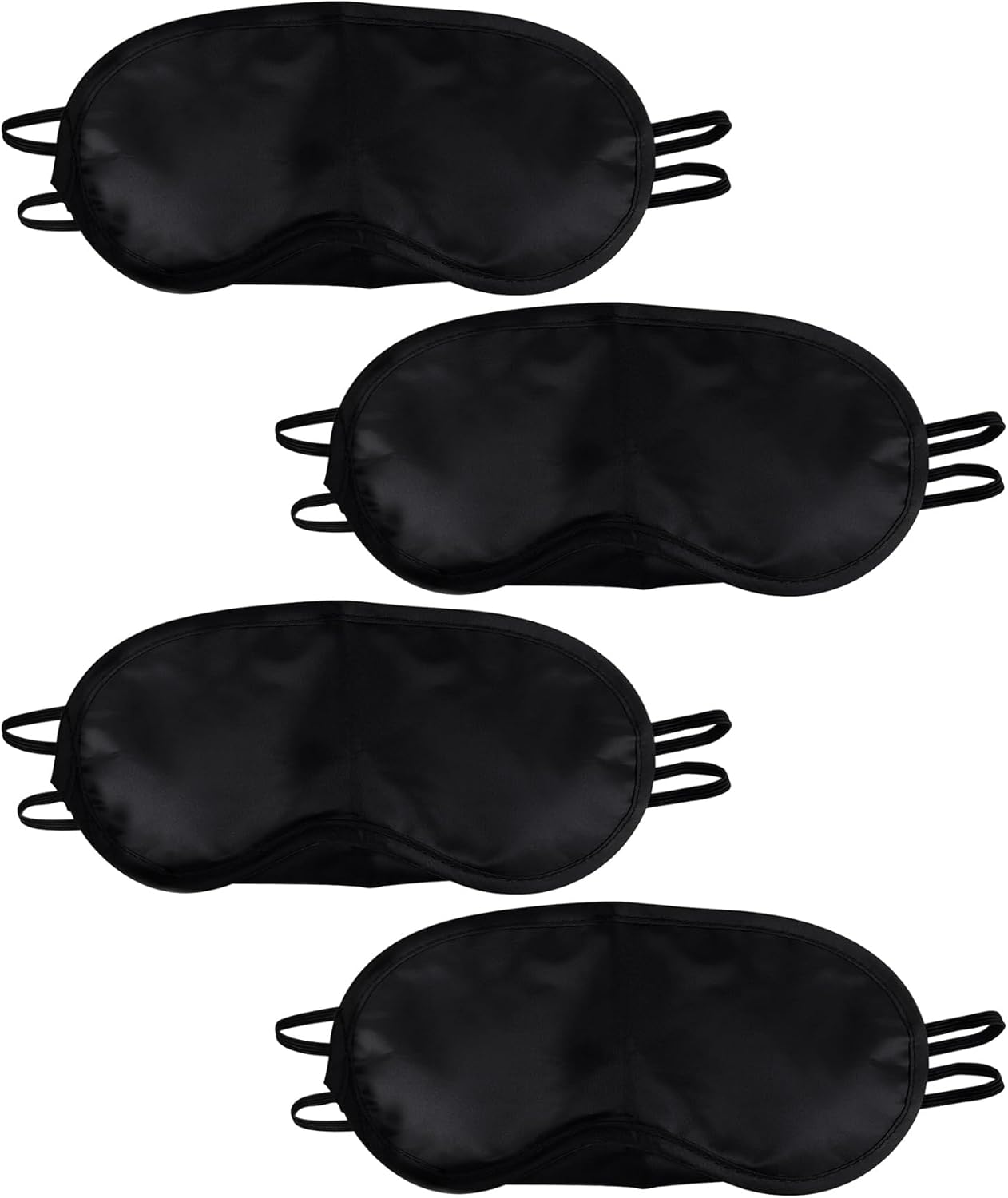 4 Pcs Blindfold, Black Eye Mask, Eye Masks for Sleep, Nose Pad and Adjustable Strap Blindfold, Game Sleeping for Everyone Travel Nap Sleeping