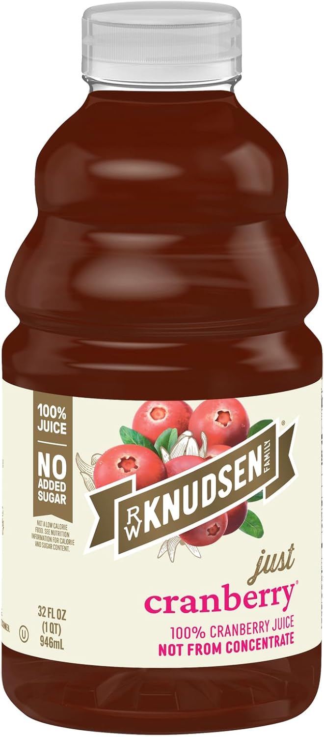 R.W. Knudsen Cranberry Juice Not from Concentrate, 32 fl oz (Pack of 1)