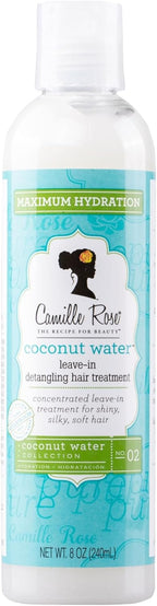 Camille Rose Leave-In Conditioner, Coconut Water – Lightweight Deep Conditioning Hair Treatment, Detangler & Frizz Control, 8 Fl Oz