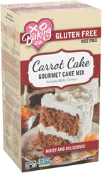 XO Baking Co. Gluten Free Carrot Cake Gourmet Cake Mix; Contains Real Carrots; Non-GMO; Kosher; Rice Free; Soy Free; Dairy Free; Peanut Free; No Preservatives; No Artificial Flavors or Colors, 20oz