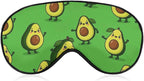 Blackout Eye Cover for Sleeping, Sleep Mask Adjustable Elastic Strap, Reusable Cute Cartoon Avocado Night Blindfold for Men Women