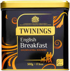 Twinings English Breakfast Loose Leaf Black Tea, 17.64 Ounce (500g) Tin, Caffeinated, Enjoy Hot or Iced