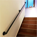 Safety Grab Rail for Outdoor Indoor, Stairs Handrail Banister Rail Support Kit,Assistive Grab Bar | Lead Direct to Stairwell Door-House or Cellar entryway, Black (Size : 30cm(1ft))