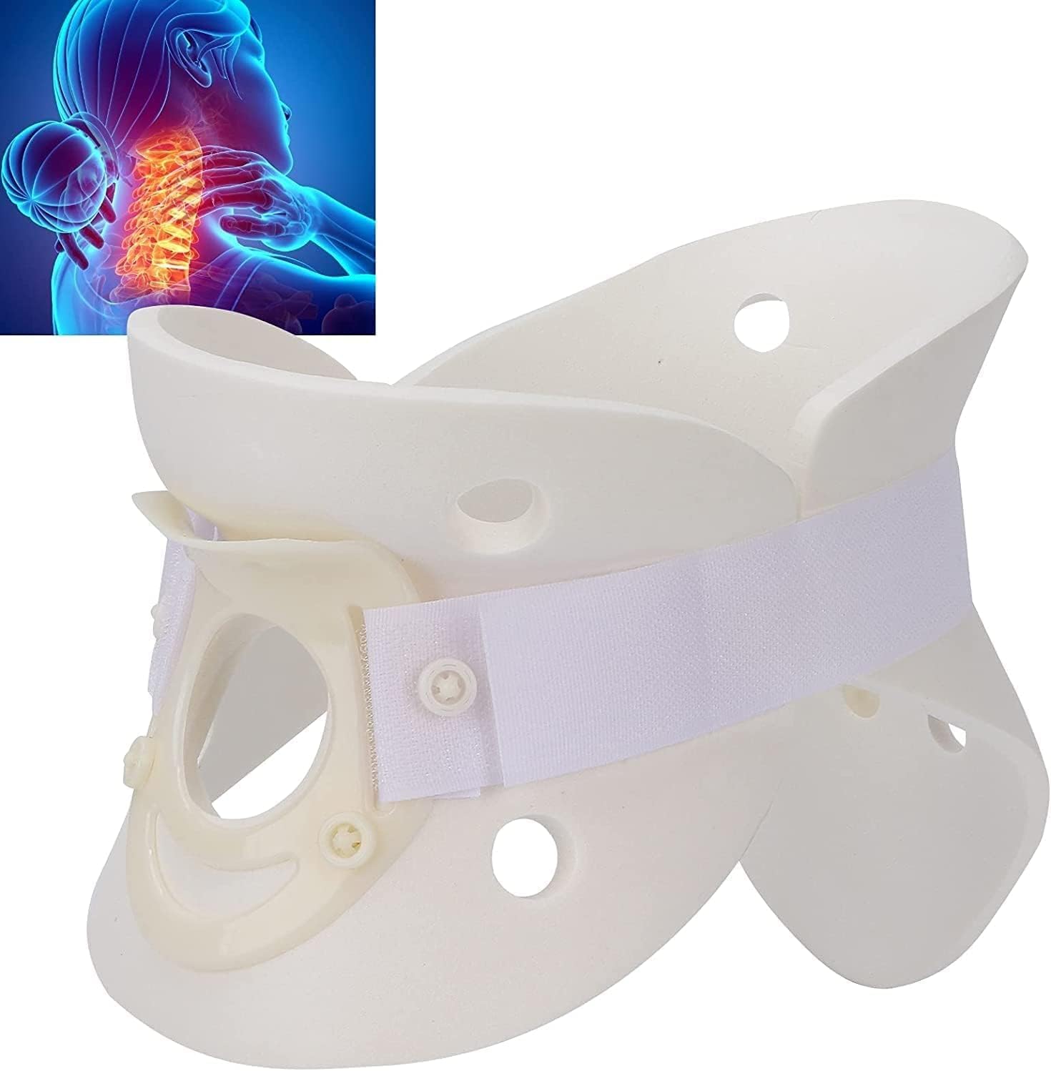 TIST Neck Traction Device, Professional Household Neck Traction Device Adjustable Neck Collar Neck Brace Bandage, Neck Brace Shoulder Pain Cervical Spine Traction Neck Pillow(L) (S)(Large)
