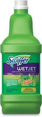 Procter & Gamble Swiffer 77809 Wetjet System Cleaning-Solution Refill, Original Scent, 1.25 L Bottle, 4/Carton