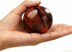 Natural Stone Crystal Sphere Feng Shui Home Decoration Ball Positive Energy Scrying Orb for Meditation Tool for Spiritual Space Purification Globe Diameter 4-5cm Red Tiger's Eye Sphere