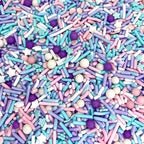 Manvscakes, pink sprinkles, valentines, cake sprinkles, gluten free, cookies, chocolate, fondant, princess topping, ice cream, edible, dessert decoration (Pink Blue)