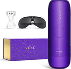 IPL Laser Hair Removal Device for Women: Permanent Hair Removal with Ice Cooling, Safe Skin Sensor & Auto Flashing & Nearly Painless & Long-Lasting Results for Fast Full Body, Holiday Gifts (Purple)