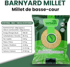Vatsan Barnyard Millet (1lbs) | 100% Natural & Unpolished Whole Grain | High Fiber, Low GI, Gluten-Free | Healthy Alternative to Rice | Premium Quality