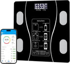 Intelligent Body Fat Scale, a Simple and Practical Digital Scale That can be Connected to a Mobile Digital Bathroom Scale to Display BMI, Body Fat, Muscle Mass, and Durable Weight Scale (Black)