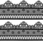Funshowcase Ready to Use Edible Cake Lace Lattice with Small Daisy Black 14-inch 10-piece Set