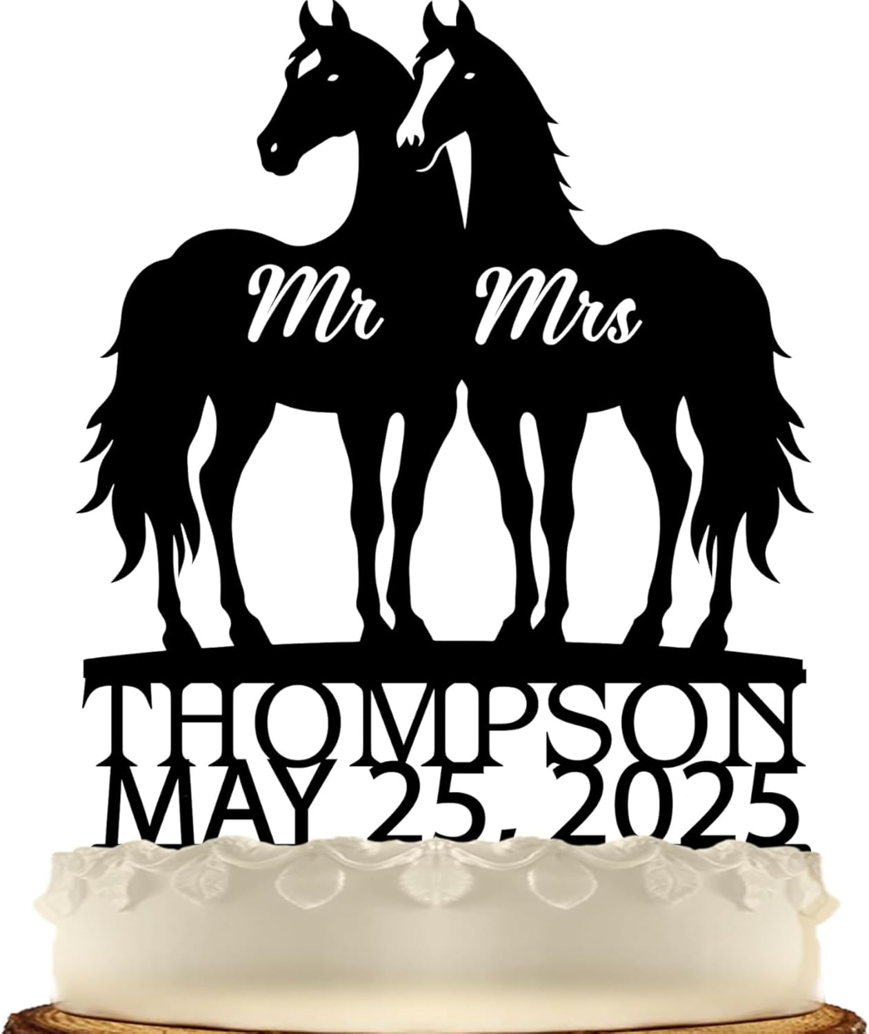 Horses Country Western Wedding Cake Topper Rustic Weddings Cowboy and Cowgirl
