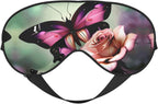 Flower Rose Butterfly Double Side Eye Mask, Adjustable Strap Eye Mask, Eye Sleep Shade Cover, Blocks Light Eye mask