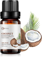 Coconut Essential Oil - 100% Pure Organic Natural Plant (Cocos nucifera) Coconut Oil for Diffuser, Aroma, Spa, Massage, Yoga, Perfume, 0.33oz
