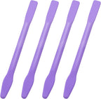 4 Pack Eyebrow Wax Sticks Non-Stick Wax Spatula Silicone Eyebrow Wax Stick Waxing Applicator Reusable Hard Wax Sticks For Home Salon Body Use Purple